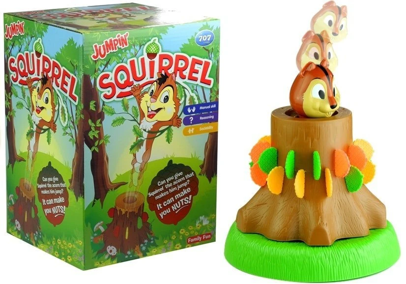 Lean Toys Šokinėjančios voverės šeimyninis žaidimo rinkinys