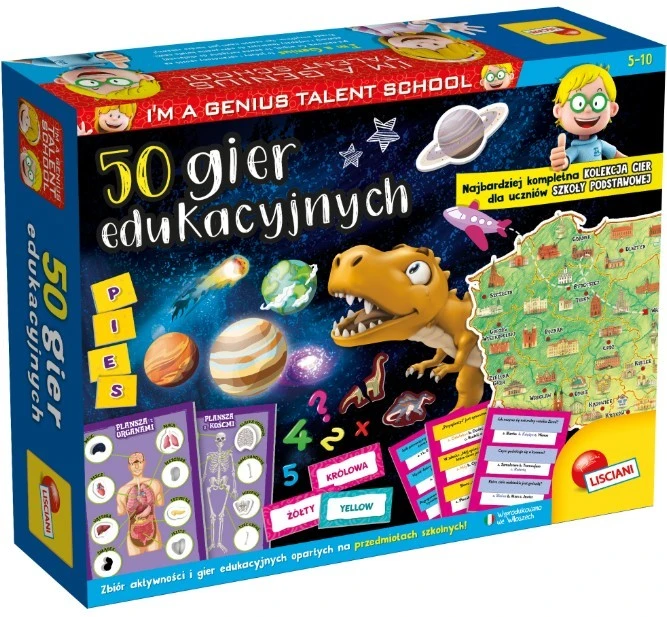 Lisciani Gra Žaidimas „Aš esu genijus“ 50 edukacinių žaidimų