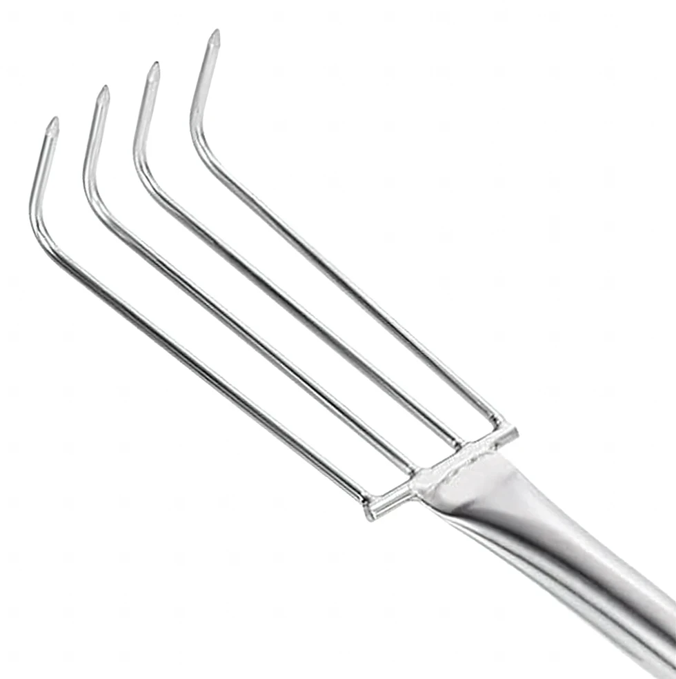 Grabki Sodo grėblys su metaliniais nagais grėbimui ir atlaisvinimui, 4 dantukai, 56 cm
