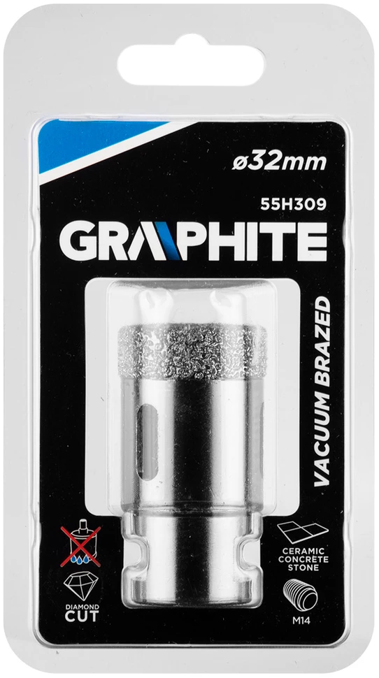 Graphite Karūninis grąžtas, 32 mm x M14