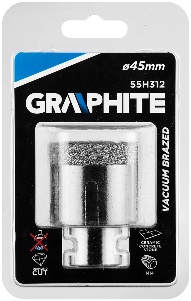 Graphite Karūninis grąžtas, 45 mm x M14