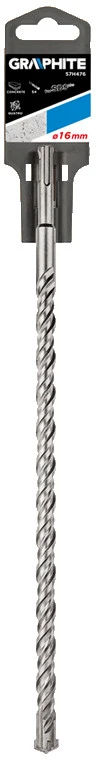 Grąžtas betonui Graphite SDS+ 57H476, 16x400 mm