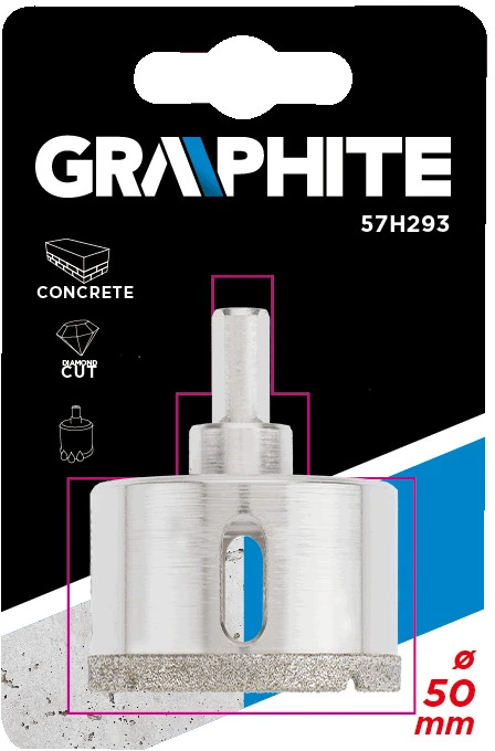 Wiertło Grafitinis deimantinis grąžtas 50 mm 57H293