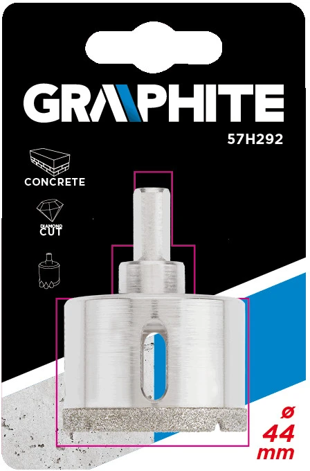 Wiertło Grafito deimantinis grąžtas 44mm 57H292
