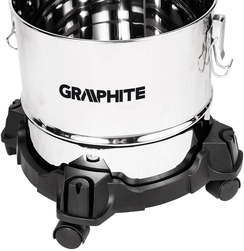 Graphite Dulkių siurblys 800 W pramoninis dulkių siurblys, 12 l bakas