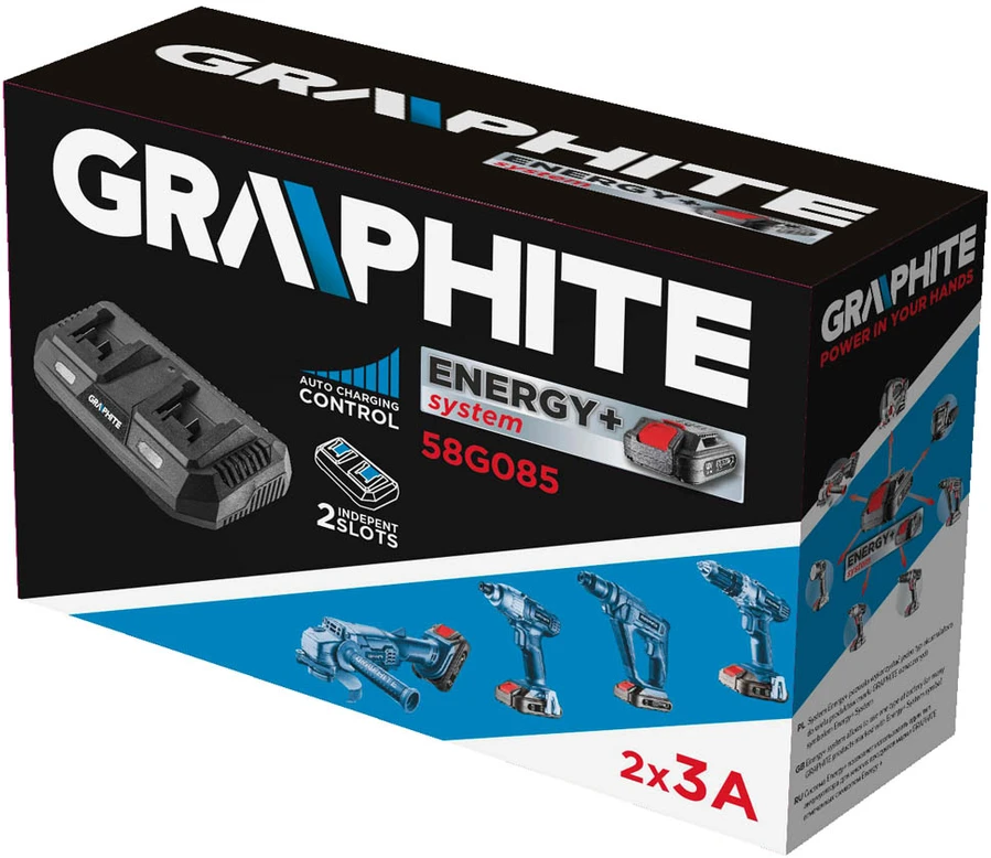 Graphite Dvigubas energijos + akumuliatorių įkroviklis