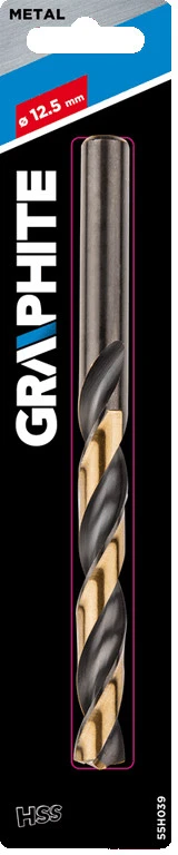 Wiertło HSS-CNC metalo grąžtas, 124°, „Pro-Tec“, 12,5 mm