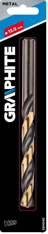 Wiertło HSS-CNC metalo grąžtas, 124°, „Pro-Tec“, 13,0 mm