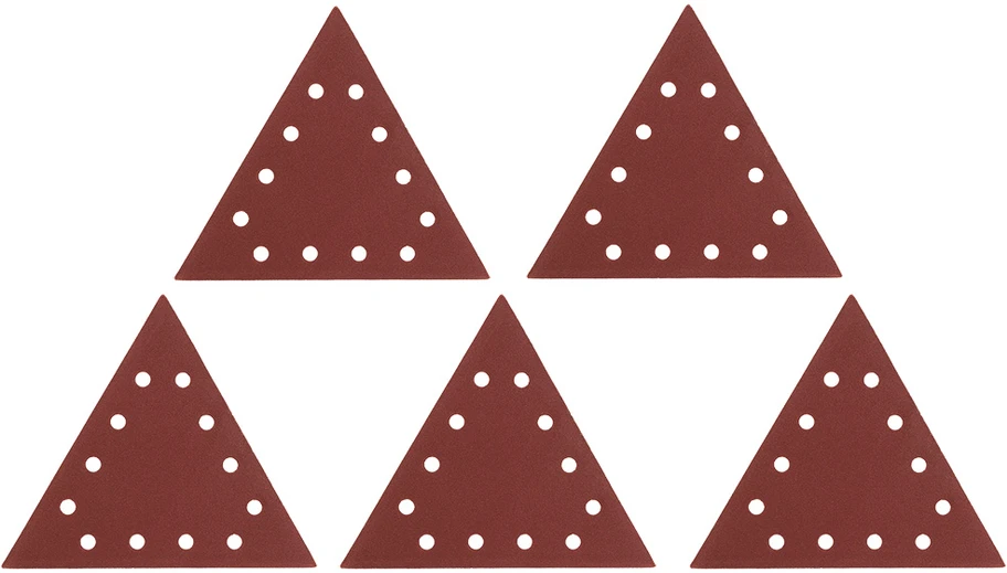 Papier Švitrinis popierius su lipdukais K120, trikampis, su 12 skylių, 5 vnt., šlifuokliui 59G264