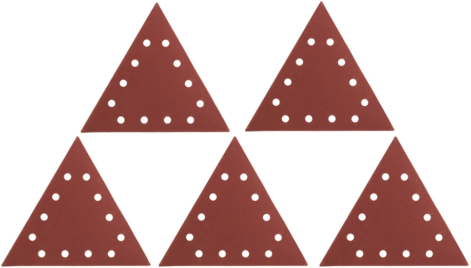 Papier Švitrinis popierius su lipdukais K180, trikampis, su 12 skylių, 5 vnt., šlifuokliui 59G264