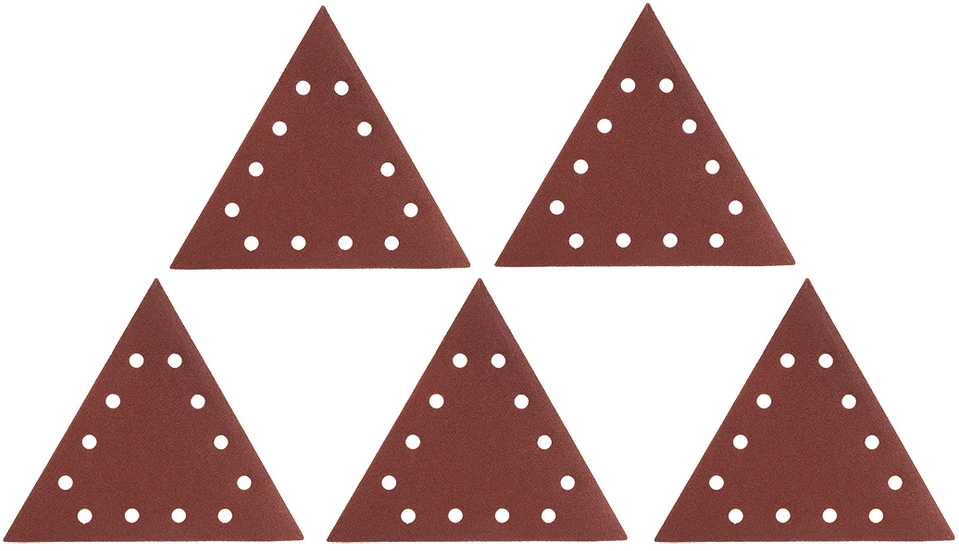 Papier Švitrinis popierius su lipdukais K80, trikampis, su 12 skylių, 5 vnt., šlifuokliui 59G264