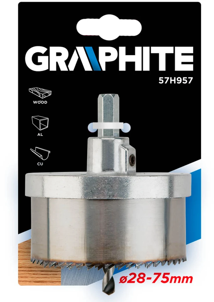 Otwornice Grafitinis skiliukų pjūklas 28-75x30mm 5 vnt. - 57H957