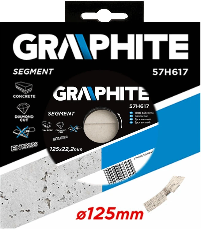Tarcza Deimantinis diskas GRAPHITE 57H617, 125mm. segmentinis