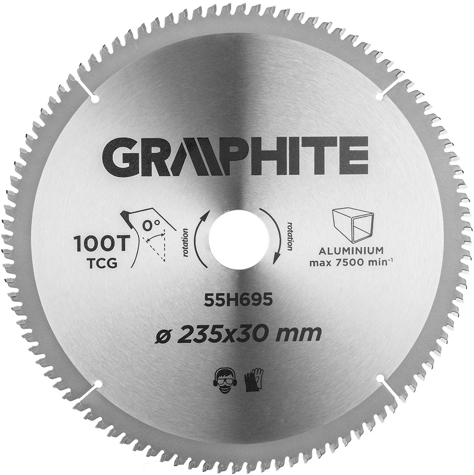 Pjovimo diskas aliuminiui Graphite 55H695; 235x30 mm