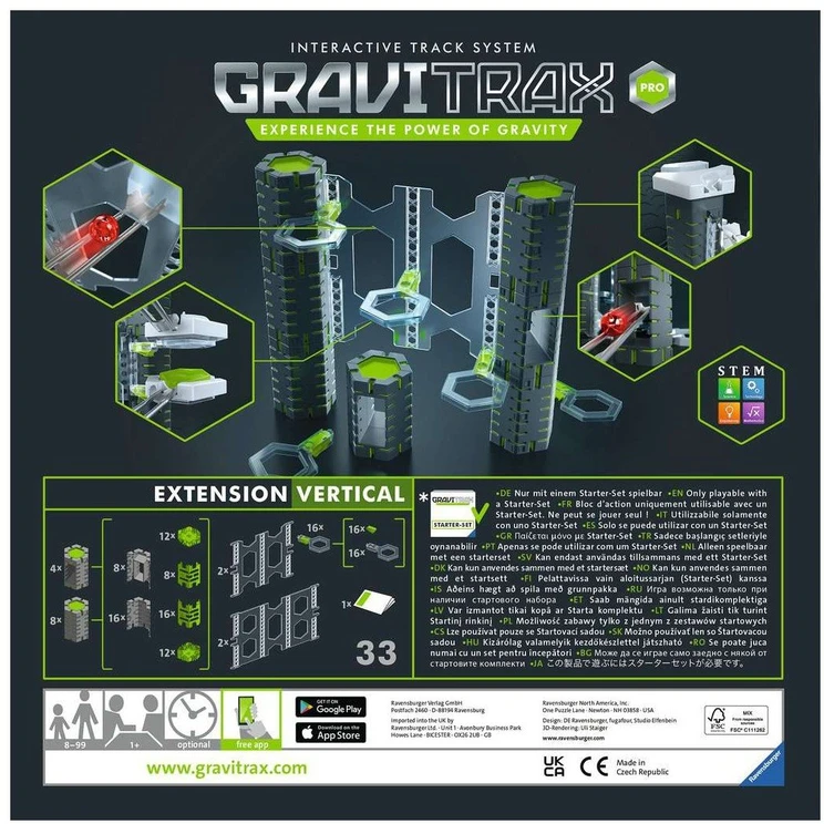 Ravensburger GraviTrax PRO vertikalus rinkinys, papildomas 22427