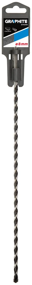 Wiertło 8 x 400 mm betono grąžtas, drugelio formos antgalis