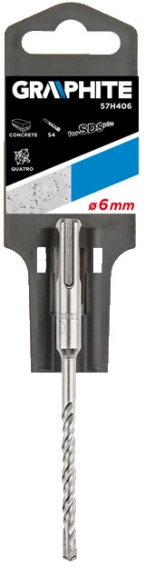 Grąžtas betonui Graphite SDS+ 57H406, 6x110 mm