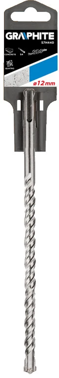 Grąžtas betonui Graphite SDS+ 57H440, 12x210 mm