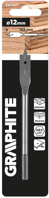 Wiertło Medžio grąžtas GRAPHITE 54T501 12 x 152 mm