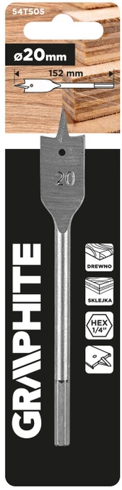 Wiertło Medžio grąžtas GRAPHITE 54T505 20 x 152 mm