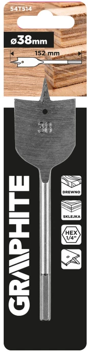 Wiertło Medžio grąžtas GRAPHITE 54T514 38 x 152 mm