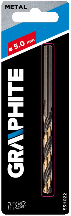 Wiertło HSS-CNC metalo grąžtas, 124°, „Pro-Tec“, 5,0 mm