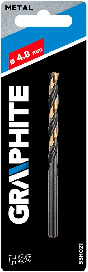 Wiertło HSS-CNC metalo grąžtas, 124°, „Pro-Tec“, 4,8 mm