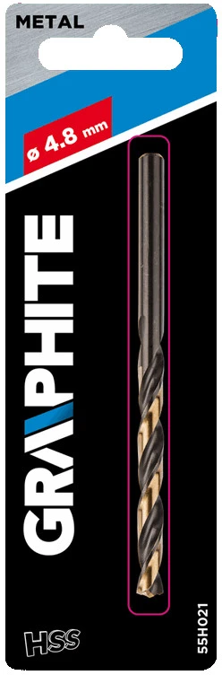 Wiertło HSS-CNC metalo grąžtas, 124°, „Pro-Tec“, 4,8 mm