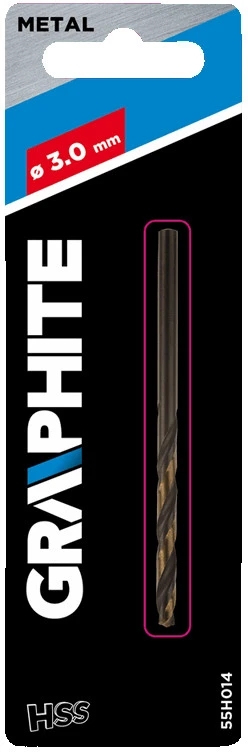 Wiertło HSS-CNC metalo grąžtas, 124°, „Pro-Tec“, 3,0 mm