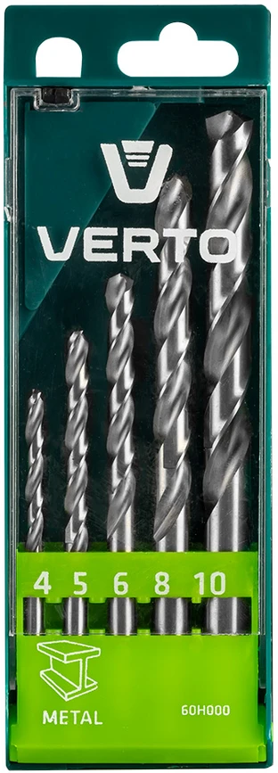 Grąžtas Verto Wiertła HSS-G metalo grąžtai, 4,0–10,0 mm, 5 vnt. rinkinys