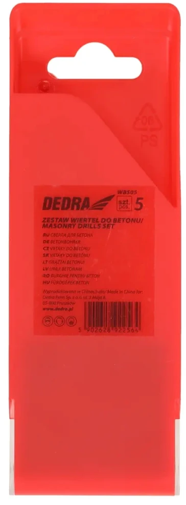 Grąžtas Dedra Grt rinkinys 456810mm