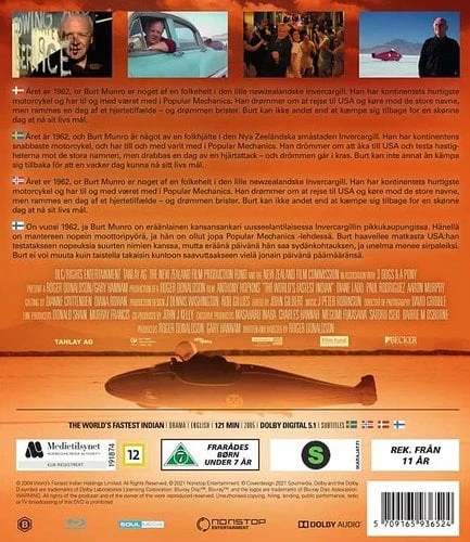Greičiausias pasaulio indas – Anthony Hopkinsas – Visą gyvenimą norėjau nuveikti ką nors didelio, Burto Munro istorija, Blu Ray