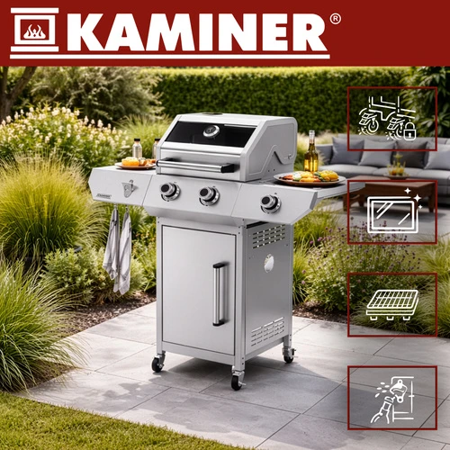 Gas grill 2+1 10kW Varen 3.0 Kaminer