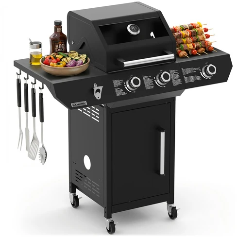 Gas grill 2+1 10kW Varen Juodas 3.0 Kaminer