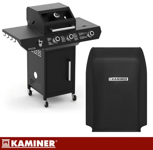 Gas grill 2+1 10kW Varen Juodas 3.0 Kaminer