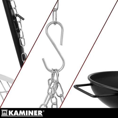 Tripod garden grill 167x58cm Kaminer