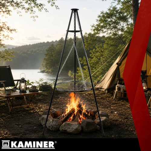 Tripod garden grill 167x58cm Kaminer