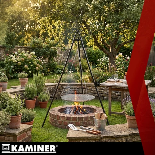 Kaminer 190x70cm Tripod Garden Grilis