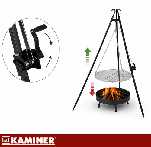 Kaminer 190x70cm Tripod Garden Grilis