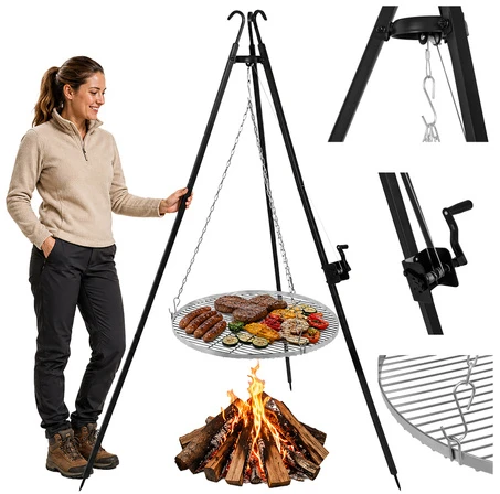 Kaminer 190x70cm Tripod Garden Grilis