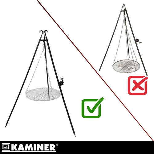 Kaminer 190x70cm Tripod Garden Grilis