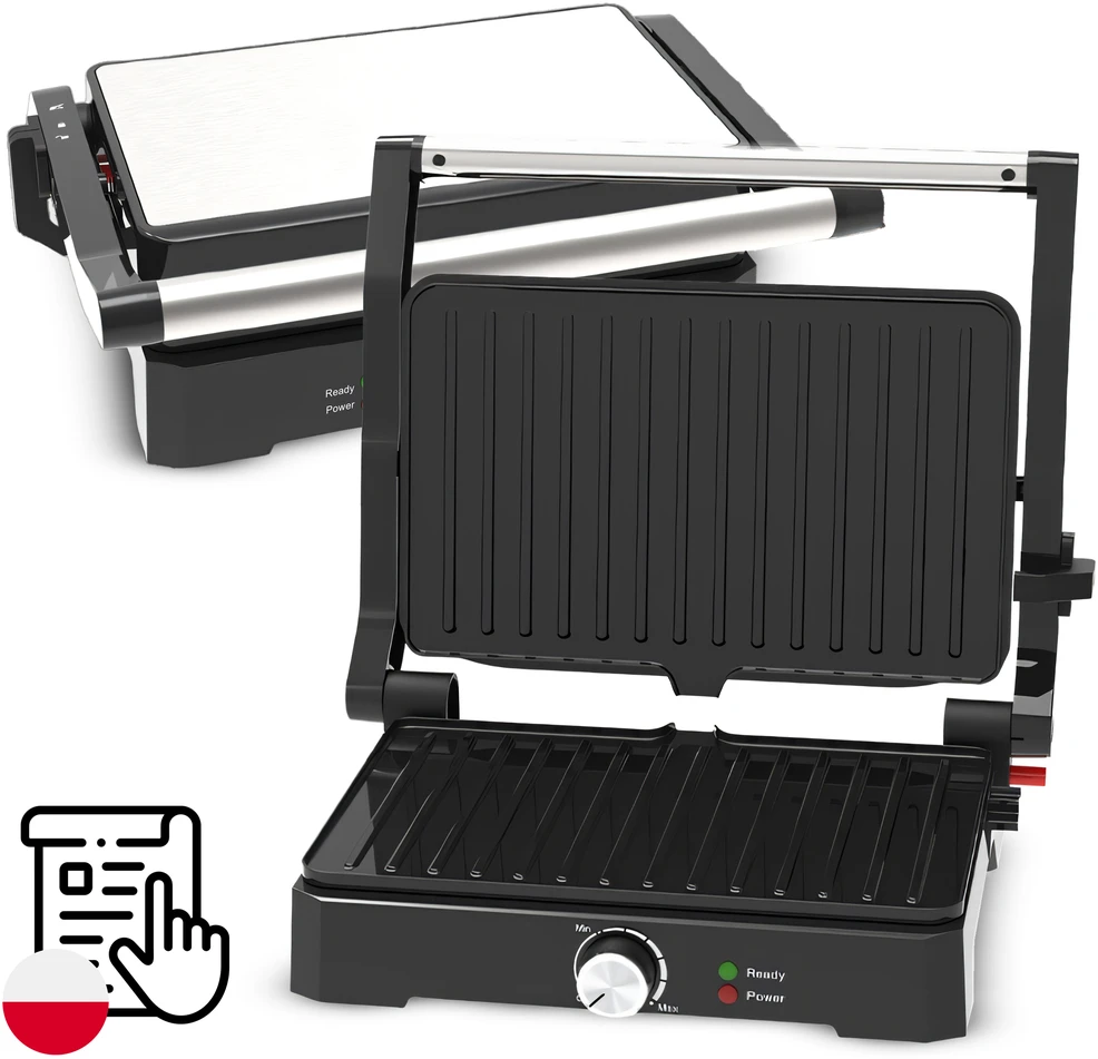 Black & Decker Grilis Panini sumuštinių kepsninė, skrudintuvas, didelė elektrinė ištraukiama 1500 W - or1332