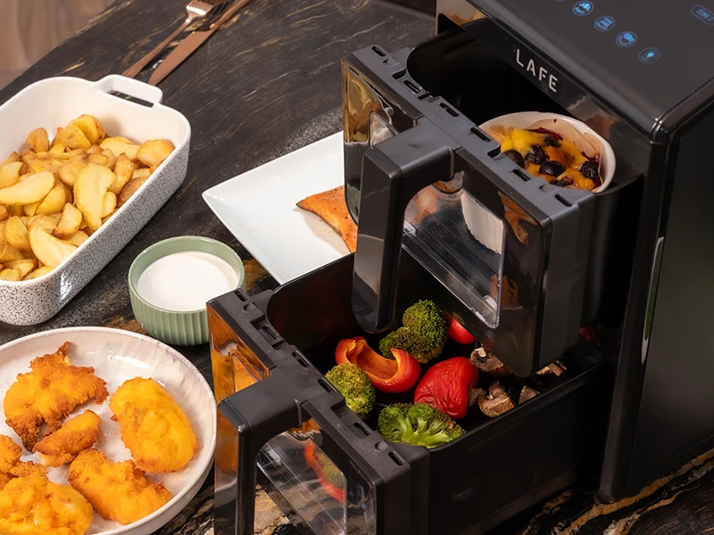 Frytkownica Gruzdintuvė LAFE Dual Fry 10 l riebalų neturinti gruzdintuvė