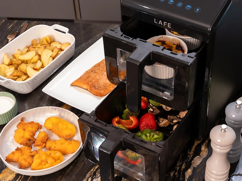 Frytkownica Gruzdintuvė LAFE Dual Fry 10 l riebalų neturinti gruzdintuvė