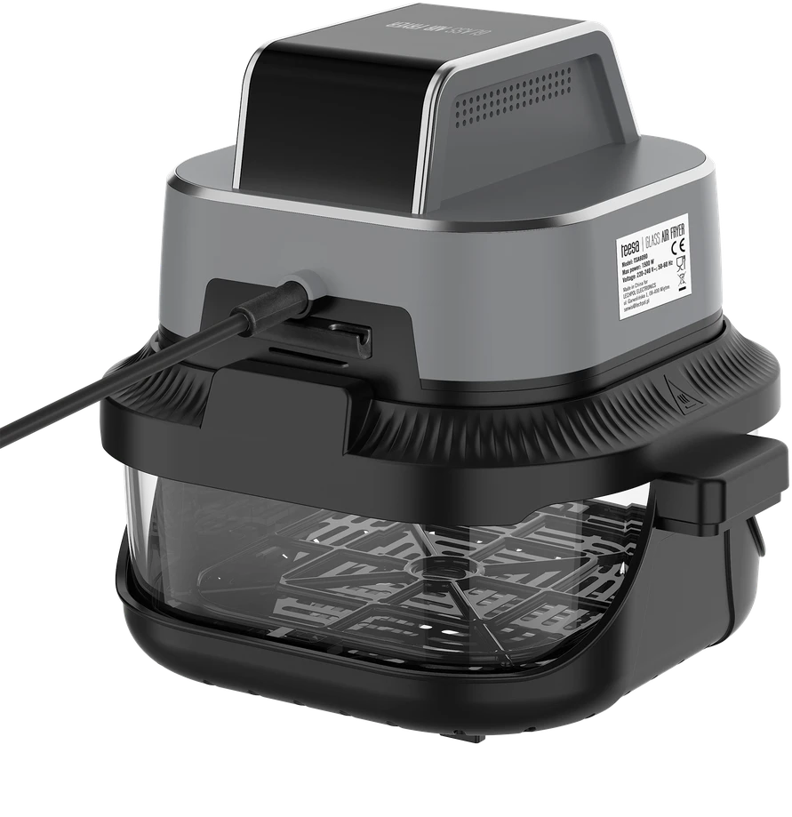 Gruzdintuvė TEESA STIKLINĖ ORO GRUZDINTUVĖ 4L, 1,5 L, 1500W neriebi gruzdintuvė