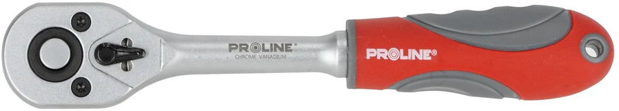 Grzechotka 1/4" terkšlės įtempiklis, 45 dantys, ilgis 155 mm, 2 dalių rankena, „Proline“