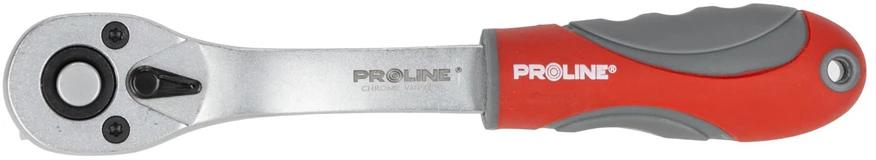 Grzechotka 1/4" terkšlės įtempiklis, 72 dantys, ilgis 150 mm, dviejų dalių rankena, proline