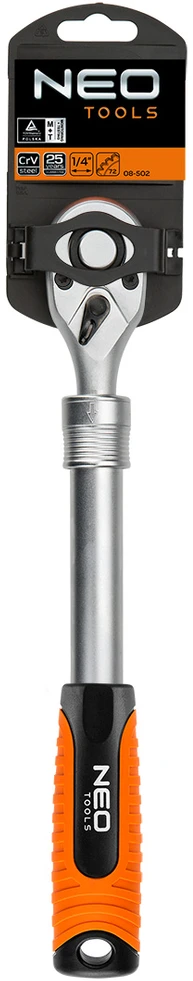 Grzechotka Terkšlė NEO Teleskopinė 1/4" 150-200 mm