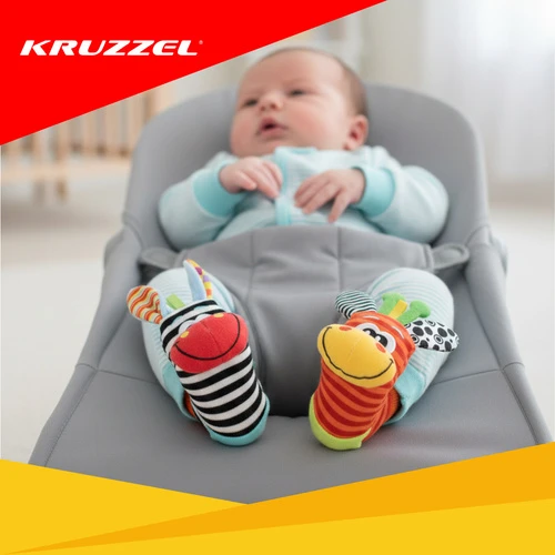 Kūdikių barškučiai - 4 vnt. rinkinys Kruzzel 25068