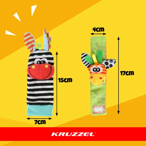 Kūdikių barškučiai - 4 vnt. rinkinys Kruzzel 25068